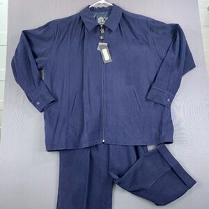 New Smokey Joe's South Side Suit Bomber Jacket & Pant Mens 3XL/44L Navy Corduroy